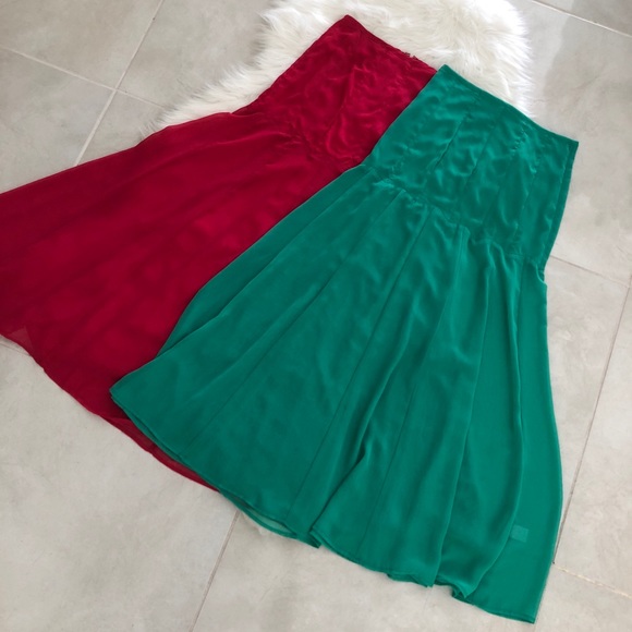 Bundle of Chiffon Maxi Skirts, size 2 - Picture 2 of 8